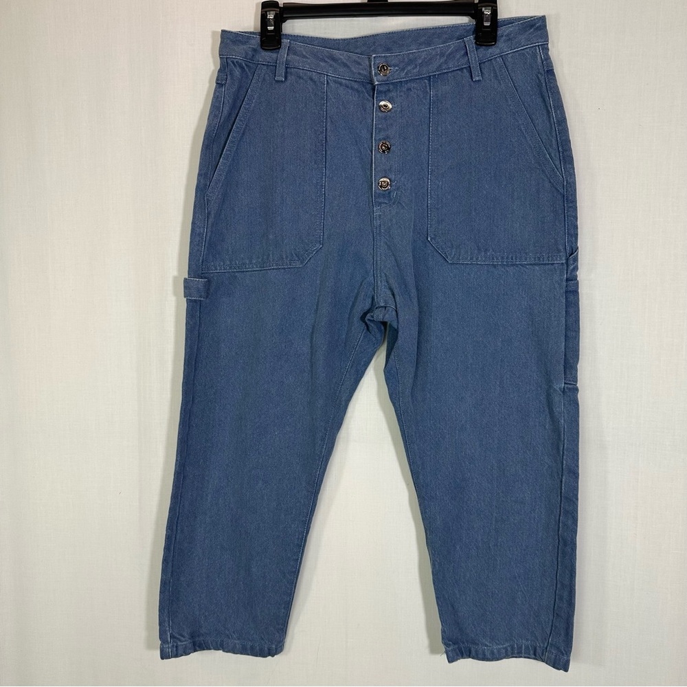 Marques Almeida ❤️ Blue Denim Crop Pants Sz 12